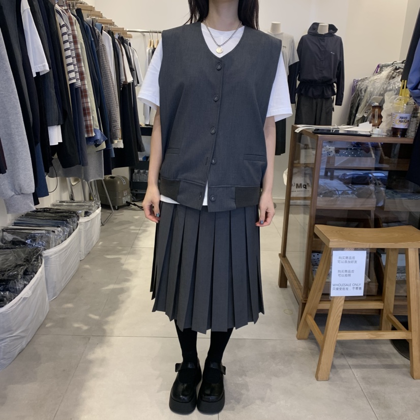 TAN&COMO韓國直郵㊣女裝新品真品熱賣推薦25秋冬時尚馬甲tan-COMO馬甲