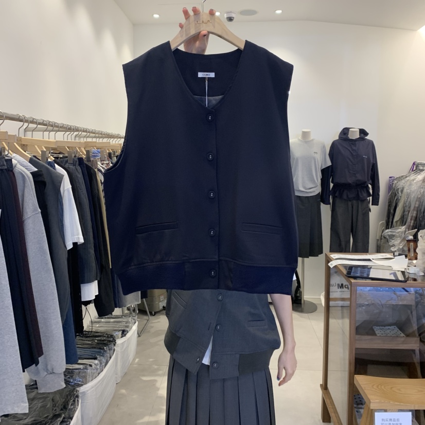 TAN&COMO韓國直郵㊣女裝新品真品熱賣推薦25秋冬時尚馬甲tan-COMO馬甲圖色2