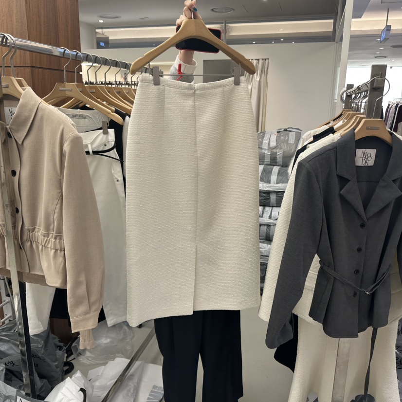 MER東大門㊣直郵女士新品推薦熱賣時尚人氣真品25秋冬職業長裙MER/ANGELO BIANCO長裙