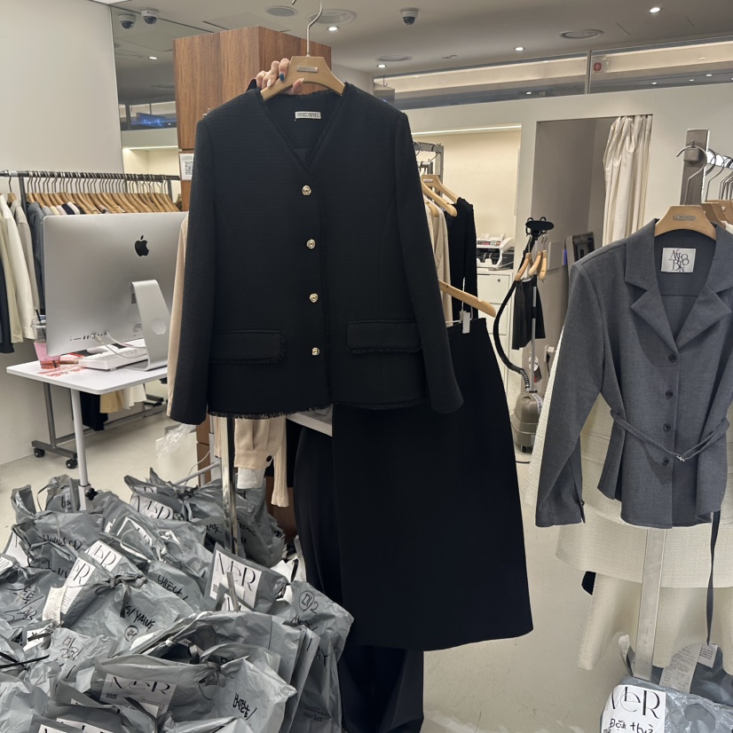 MER東大門㊣直郵女士新品推薦熱賣時尚人氣真品25秋冬職業長裙MER/ANGELO BIANCO長裙