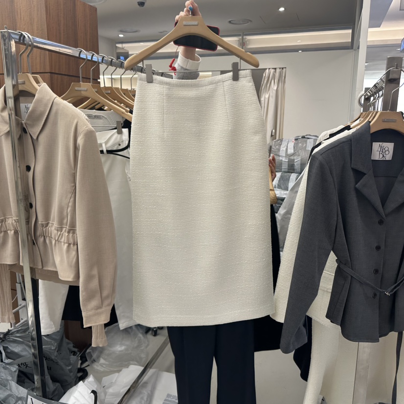 MER東大門㊣直郵女士新品推薦熱賣時尚人氣真品25秋冬職業長裙MER/ANGELO BIANCO長裙