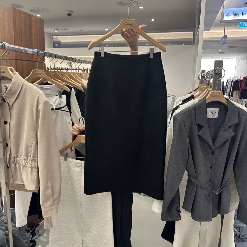 MER東大門㊣直郵女士新品推薦熱賣時尚人氣真品25秋冬職業長裙MER/ANGELO BIANCO長裙圖色2