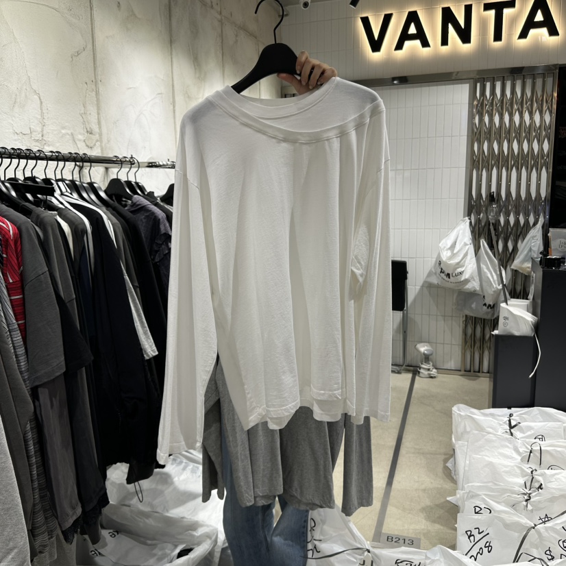 VANTA東大門㊣代購女士新品職業時尚25秋冬長袖T恤棉質長款VANTA長袖T恤
