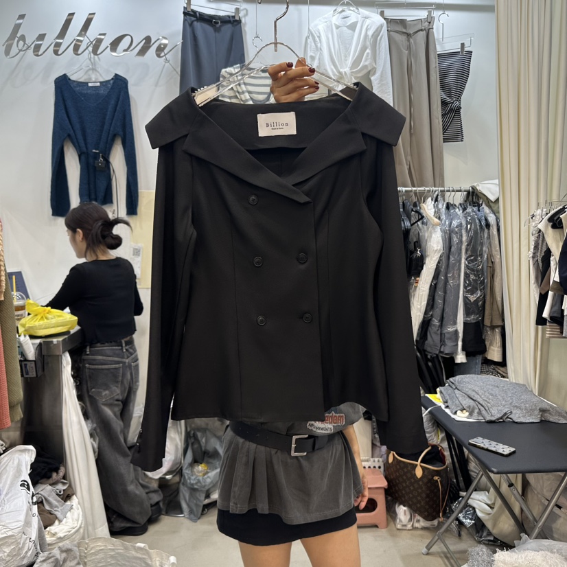 BILLION-L韓國代購㊣女士新款休閑時尚25秋冬夾克不含腰帶BILLION-L夾克圖色2