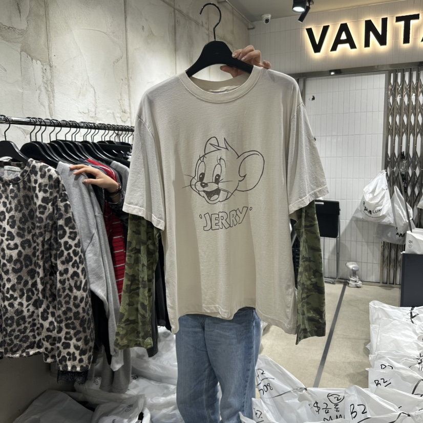 VANTA東大門㊣直郵女裝新款熱賣時尚休閑推薦長袖T恤假兩件VANTA長袖T恤