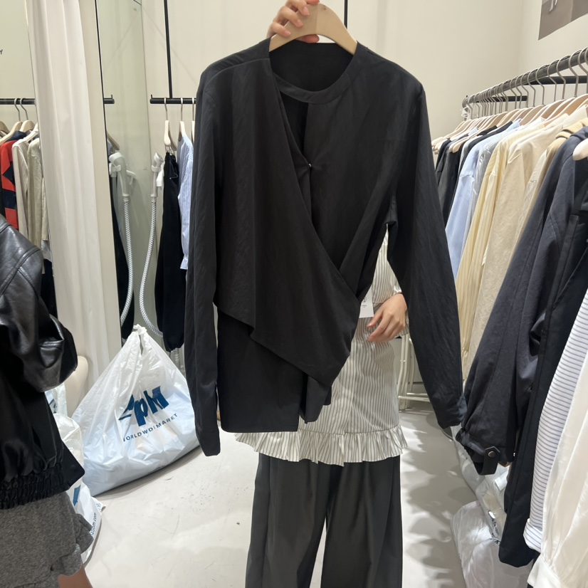 YUNBAL韓國代購㊣女士新款人氣真品休閑熱賣25秋冬襯衫蕾絲衫YUNBAL襯衫/蕾絲衫圖色2