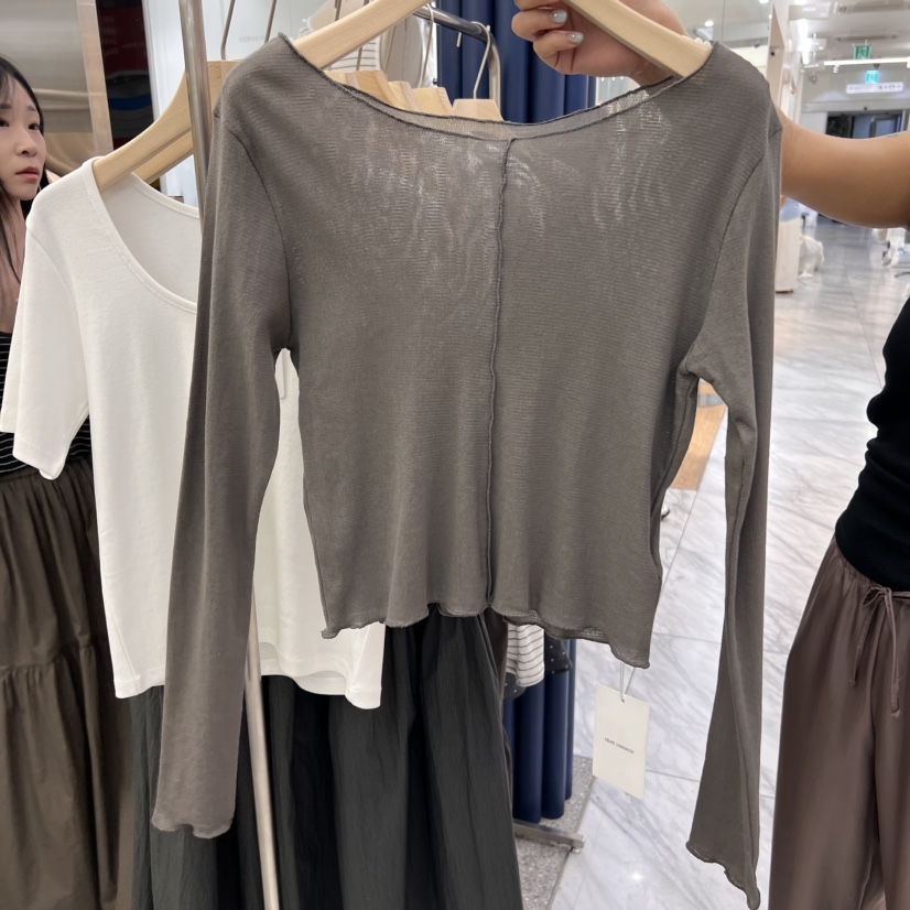 VELVET UNDERGROUND東大門㊣實拍女士新品時尚休閑長袖T恤VELVET UNDERGROUND長袖T恤