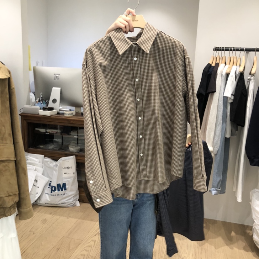 OURIN韓國代購㊣女裝新品真品時尚人氣25秋冬推薦襯衫蕾絲衫OURIN襯衫/蕾絲衫圖色2