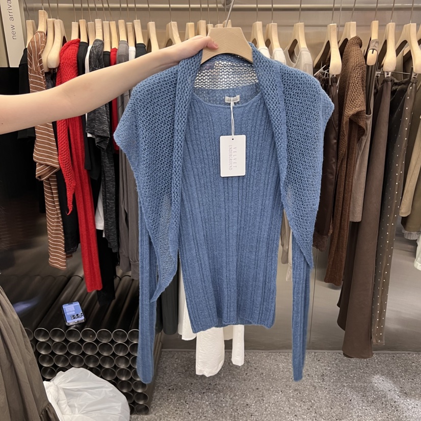 VELVET UNDERGROUND東大門㊣代購女士新品25秋冬套裝馬海毛VELVET UNDERGROUND套裝圖色2