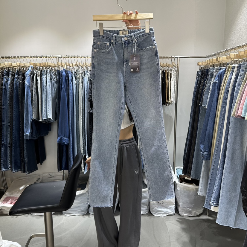 L'ETOILE東大門㊣實拍女裝新品職業人氣熱賣休閑時尚牛仔褲L'ETOILE牛仔褲