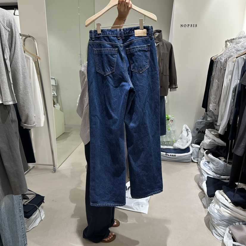 NOPSIS韓國直郵㊣女士新品時尚職業25秋冬熱賣真品休閑牛仔褲NOPSIS牛仔褲