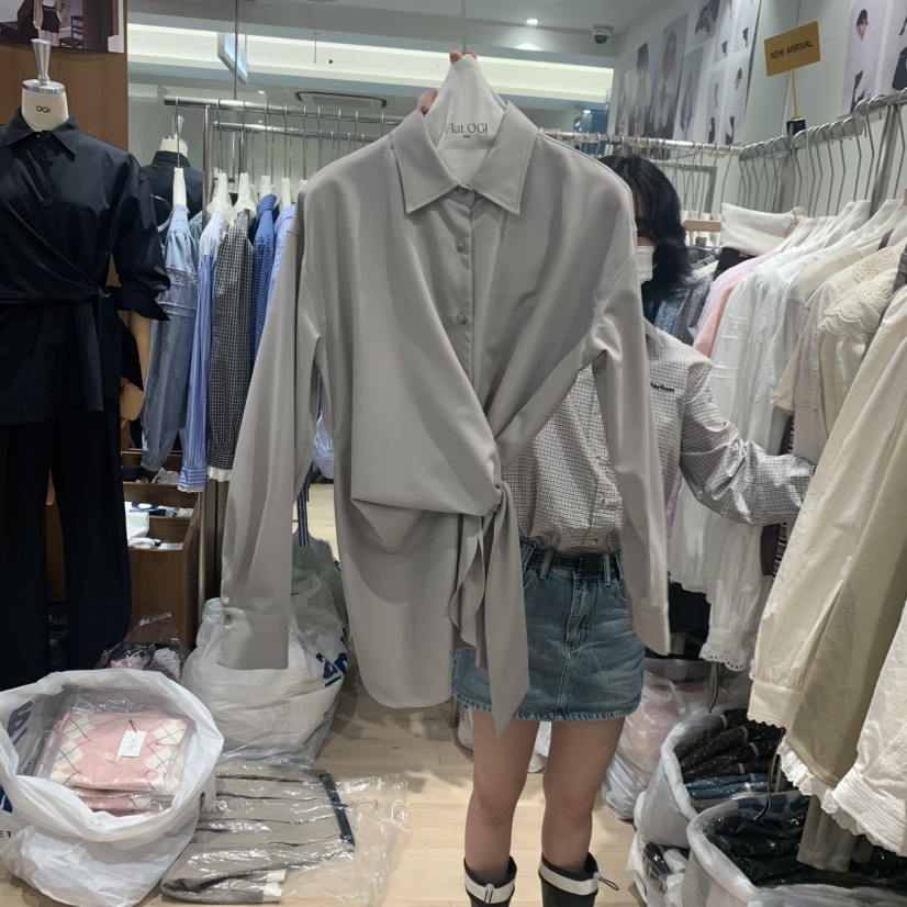 OGI東大門㊣實拍女裝新品熱賣職業真品推薦時尚25秋冬襯衫蕾絲衫FLat OGI襯衫/蕾絲衫