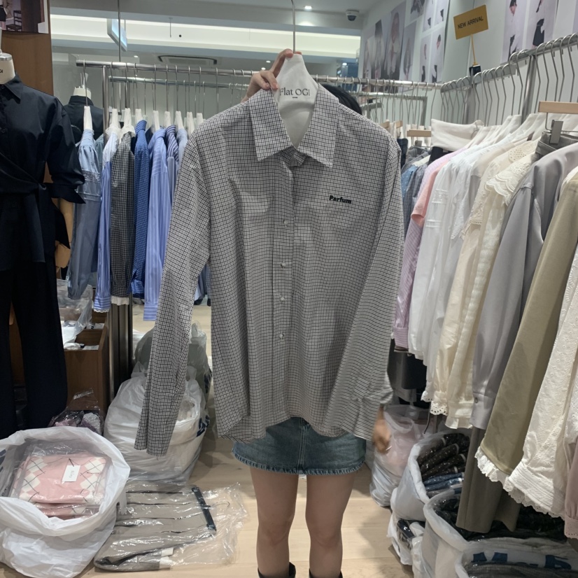 OGI韓國直郵㊣女士新款真品25秋冬人氣熱賣時尚職業襯衫蕾絲衫FLat OGI襯衫/蕾絲衫圖色2