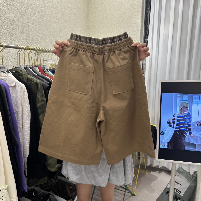 DRAWING東大門㊣代購女裝新款職業推薦休閑25秋冬時尚短褲格紋DRAWING短褲