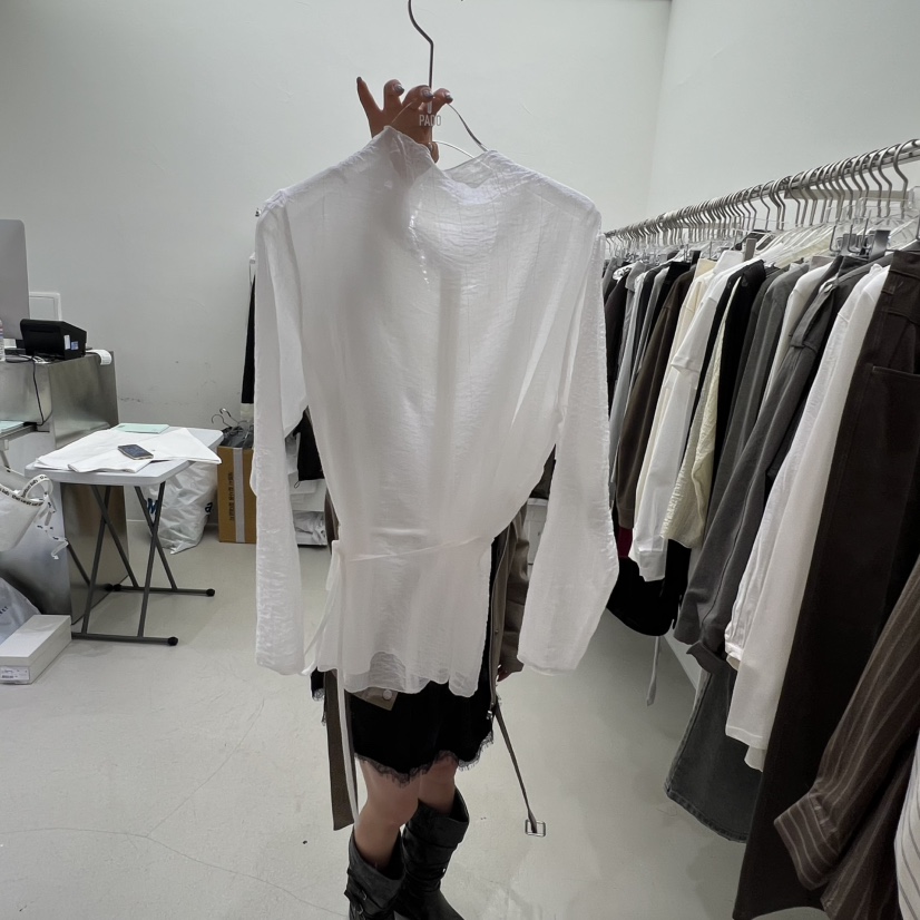 PADO韓國代購㊣女士新品休閑時尚熱賣職業推薦25秋冬襯衫蕾絲衫PADO襯衫/蕾絲衫