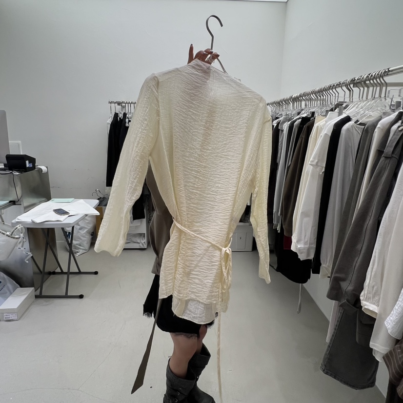 PADO韓國代購㊣女士新品休閑時尚熱賣職業推薦25秋冬襯衫蕾絲衫PADO襯衫/蕾絲衫圖色2