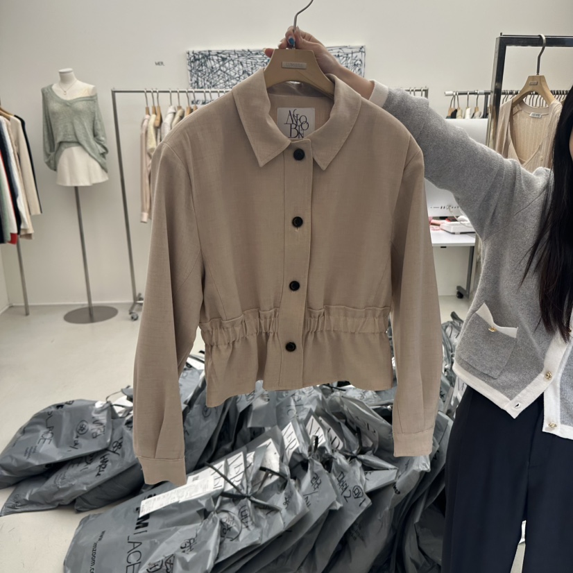 MER韓國代購㊣女士新品人氣職業休閑時尚熱賣推薦25秋冬夾克MER/ANGELO BIANCO夾克