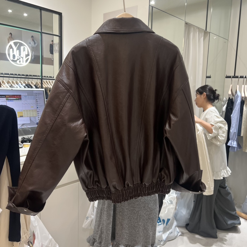 YUNBAL韓國代購㊣女士新款熱賣人氣推薦時尚真品職業夾克皮革YUNBAL夾克