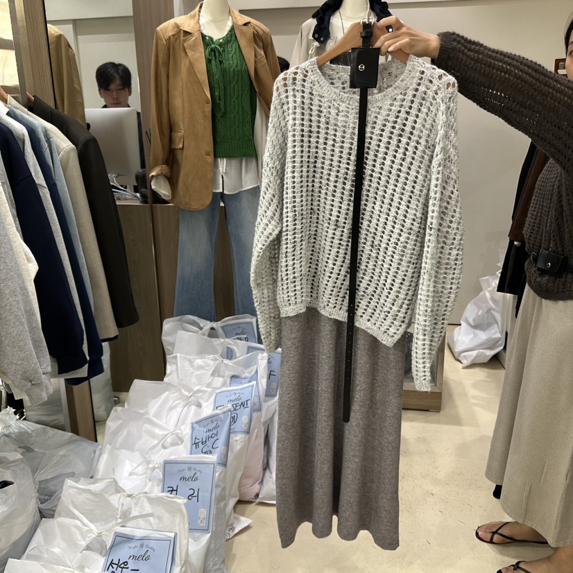 MELO東大門㊣代購女裝新品熱賣推薦休閑套裝含腰帶兩件套套裝MELO套裝