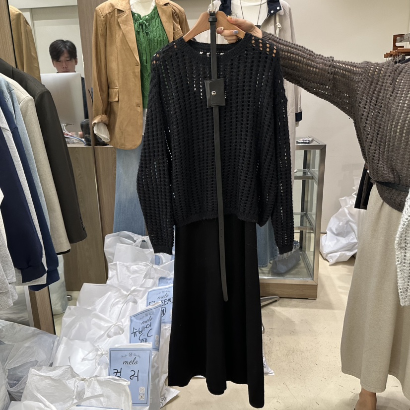 MELO東大門㊣代購女裝新品熱賣推薦休閑套裝含腰帶兩件套套裝MELO套裝圖色2