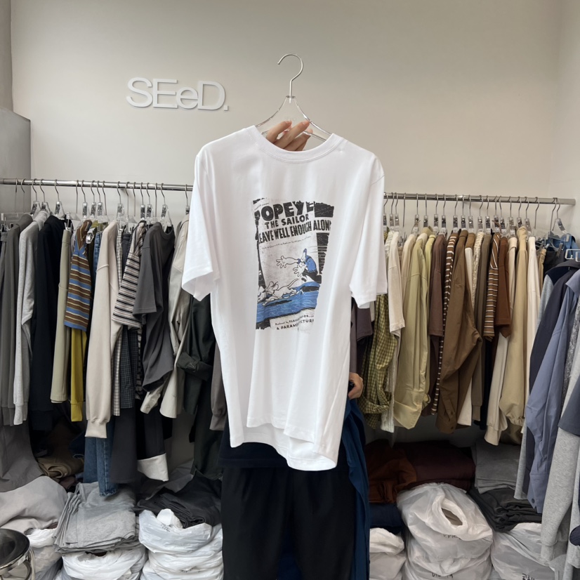 LEESEED-A韓國代購㊣女士新品時尚休閑熱賣職業人氣推薦T恤SEeD/LEESEEDT恤圖色2