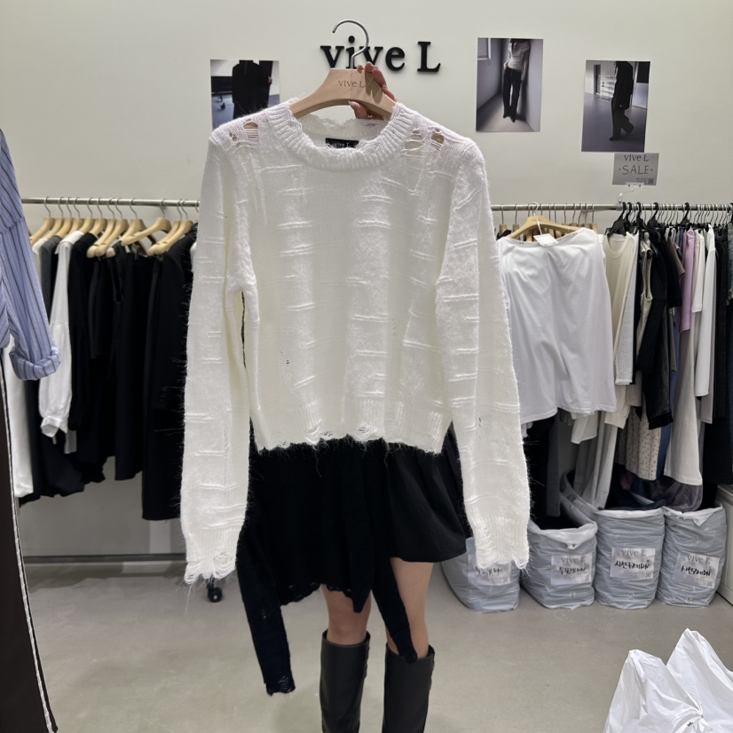 VIVEL韓國直郵㊣女裝新品休閑熱賣時尚人氣推薦真品職業針織衫VIVEL針織衫