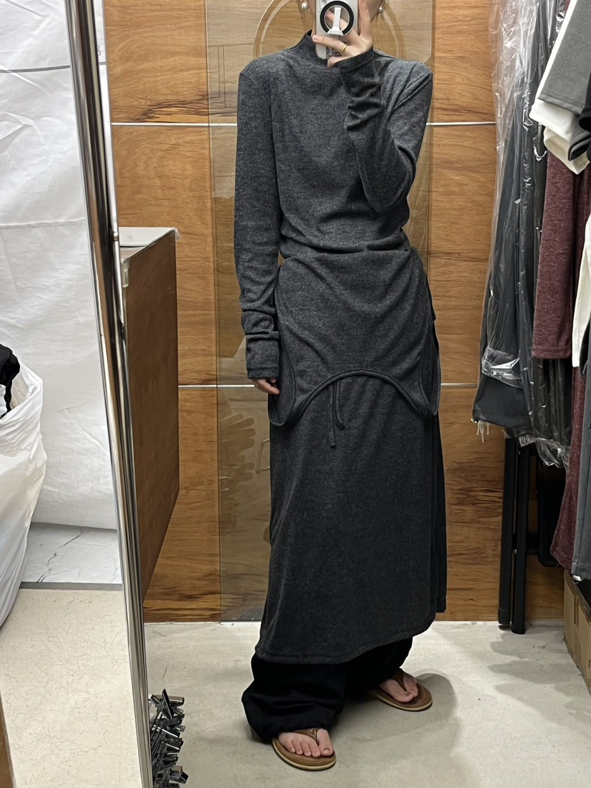 BEAMING SEOUL韓國直郵㊣女士新款時尚25秋冬連衣裙假兩件BEAMING SEOUL連衣裙