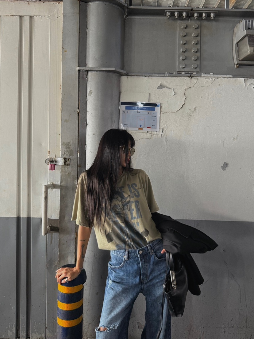 ABBEYLEE韓國直郵㊣女裝新品人氣真品推薦T恤不含配飾不含內搭ABBEYLEET恤