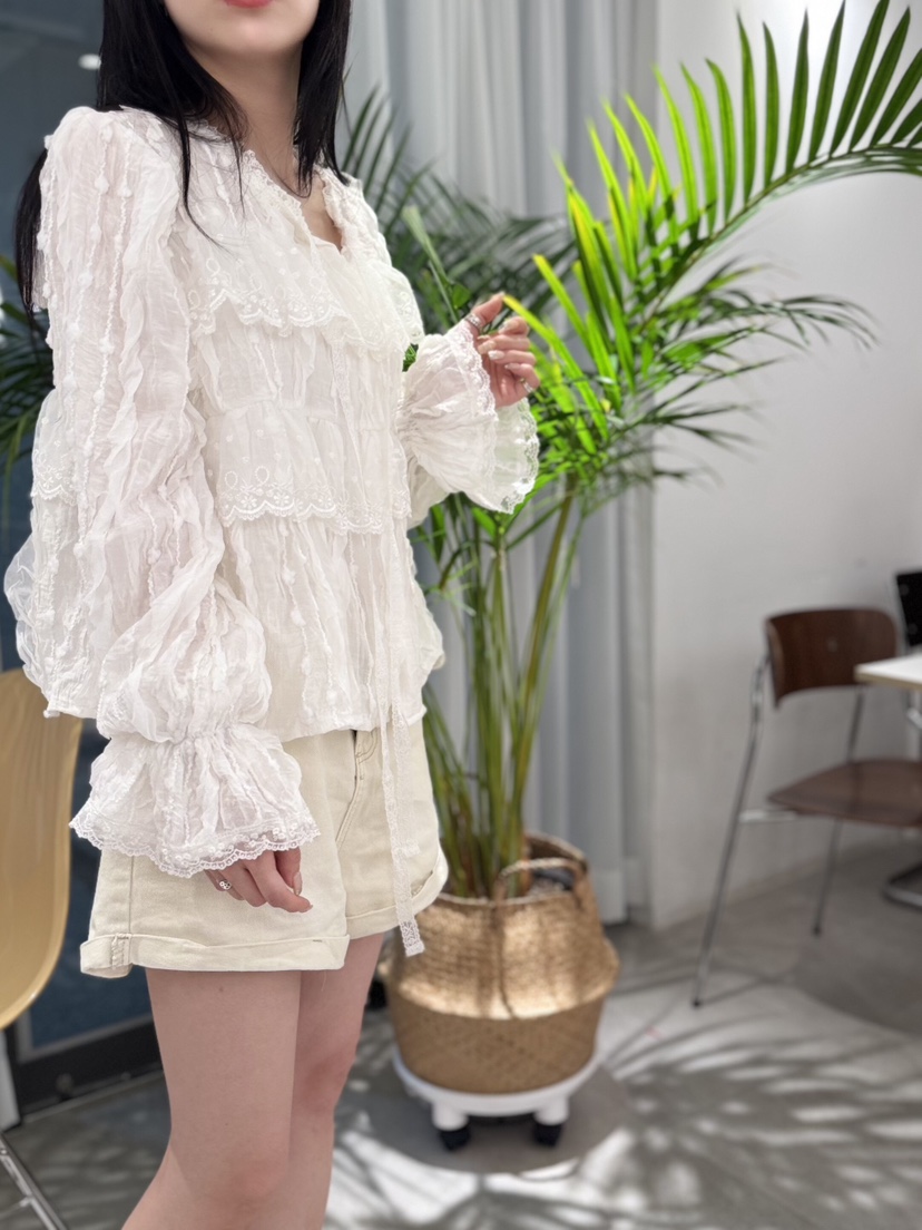 MELTED-P東大門㊣直郵女裝新品職業時尚休閑真品襯衫蕾絲衫MELTED-P襯衫/蕾絲衫