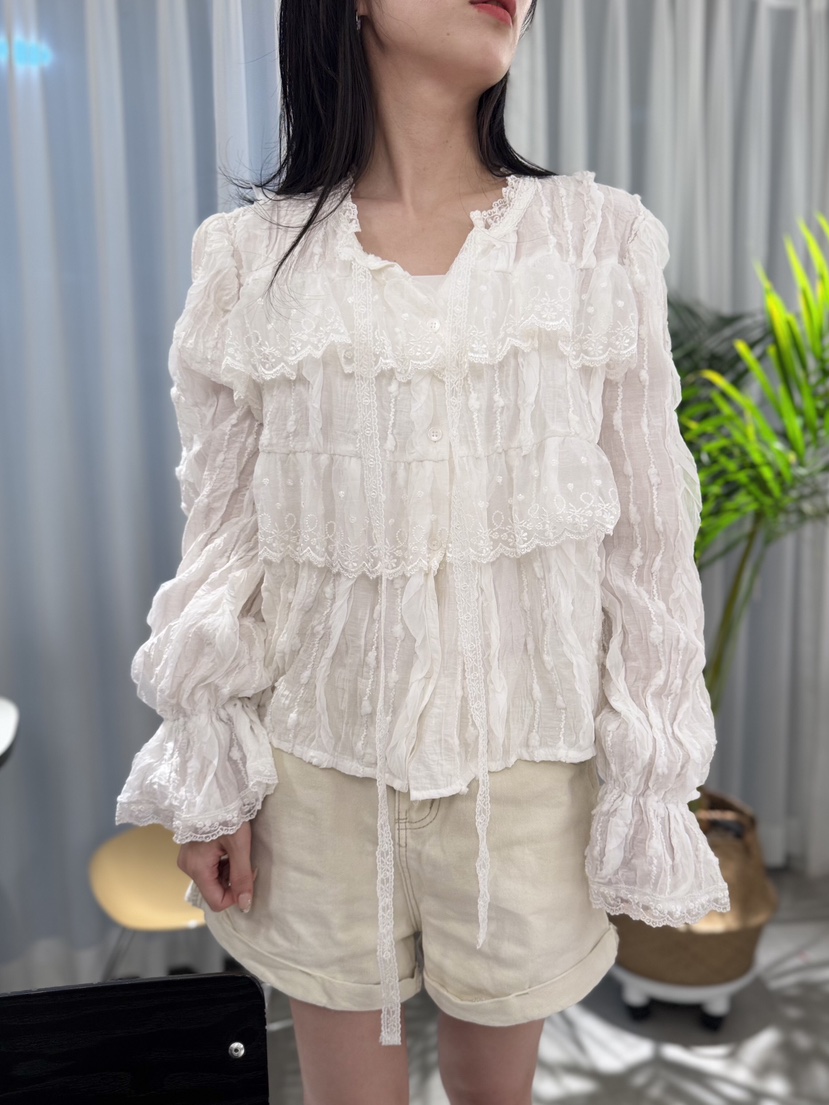 MELTED-P東大門㊣直郵女裝新品職業時尚休閑真品襯衫蕾絲衫MELTED-P襯衫/蕾絲衫