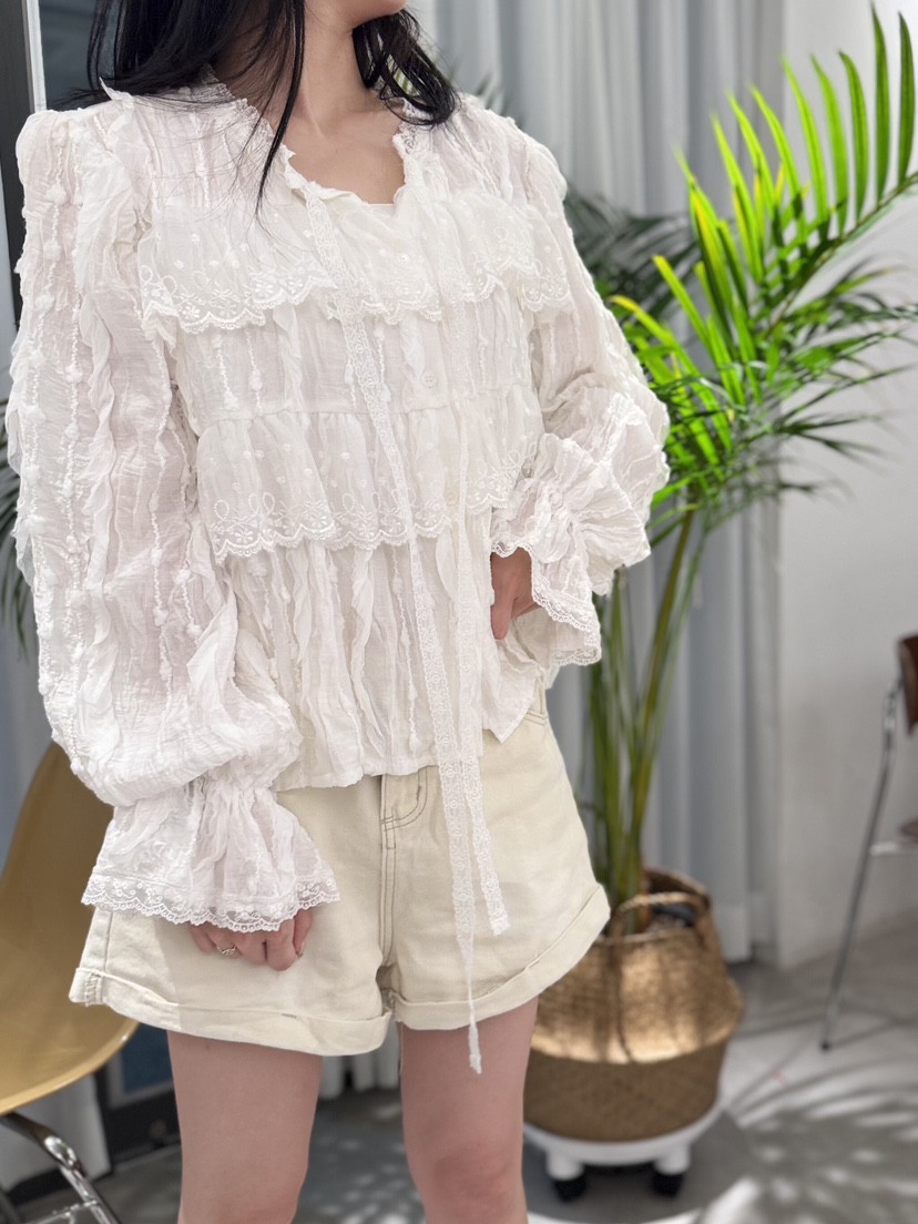 MELTED-P東大門㊣直郵女裝新品職業時尚休閑真品襯衫蕾絲衫MELTED-P襯衫/蕾絲衫