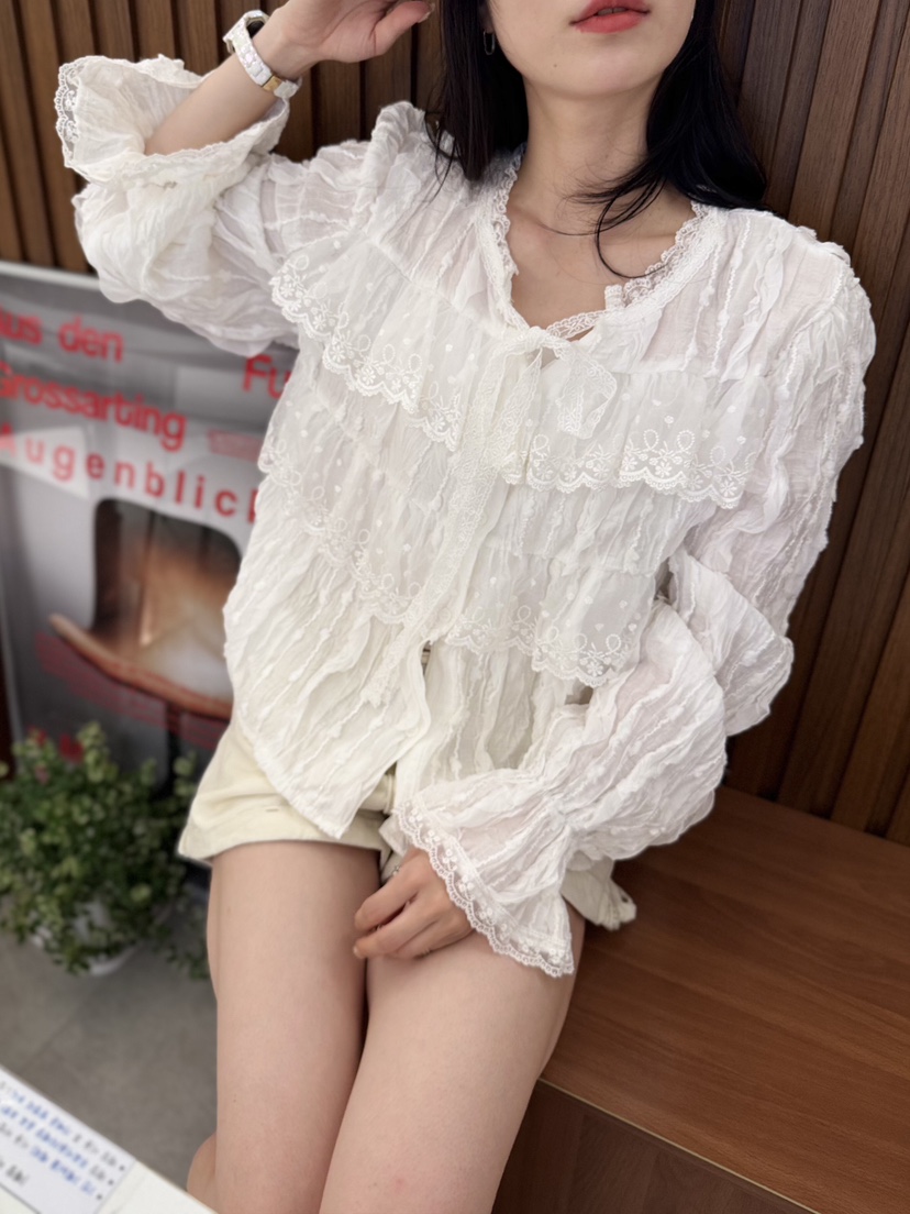 MELTED-P東大門㊣直郵女裝新品職業時尚休閑真品襯衫蕾絲衫MELTED-P襯衫/蕾絲衫