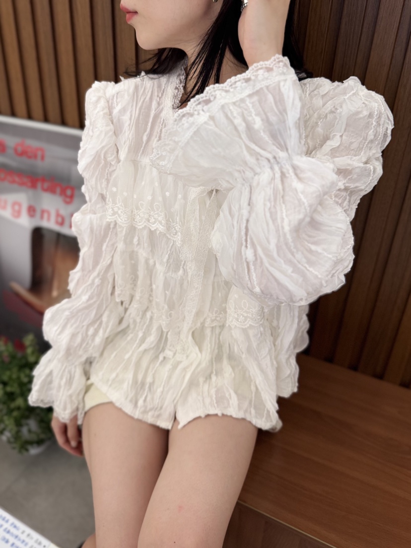 MELTED-P東大門㊣直郵女裝新品職業時尚休閑真品襯衫蕾絲衫MELTED-P襯衫/蕾絲衫