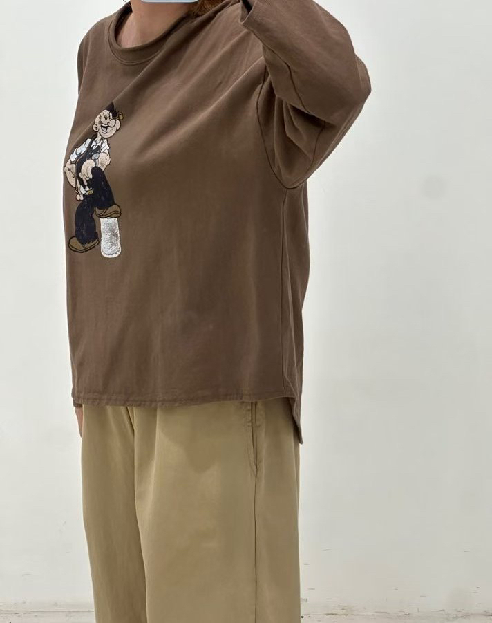 ZACCU韓國代購㊣女士新品職業25秋冬休閑時尚長袖T恤大力水手ZACCU長袖T恤
