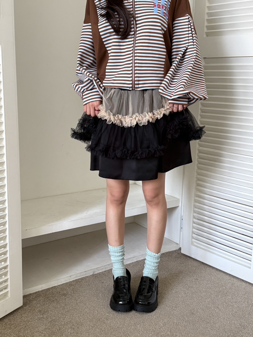 MAISONDEGLORY東大門㊣直郵女士新款熱賣人氣推薦時尚短裙漁網MAISON DE GLORY短裙