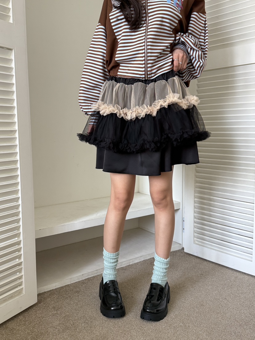 MAISONDEGLORY東大門㊣直郵女士新款熱賣人氣推薦時尚短裙漁網MAISON DE GLORY短裙