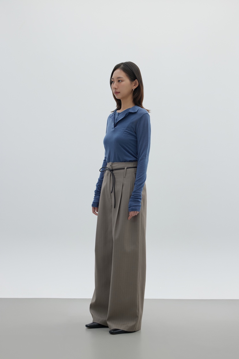 LE-PPL東大門㊣代購女士新款職業熱賣休閑褲含腰繩套裝腰帶LE-PPL休閑褲