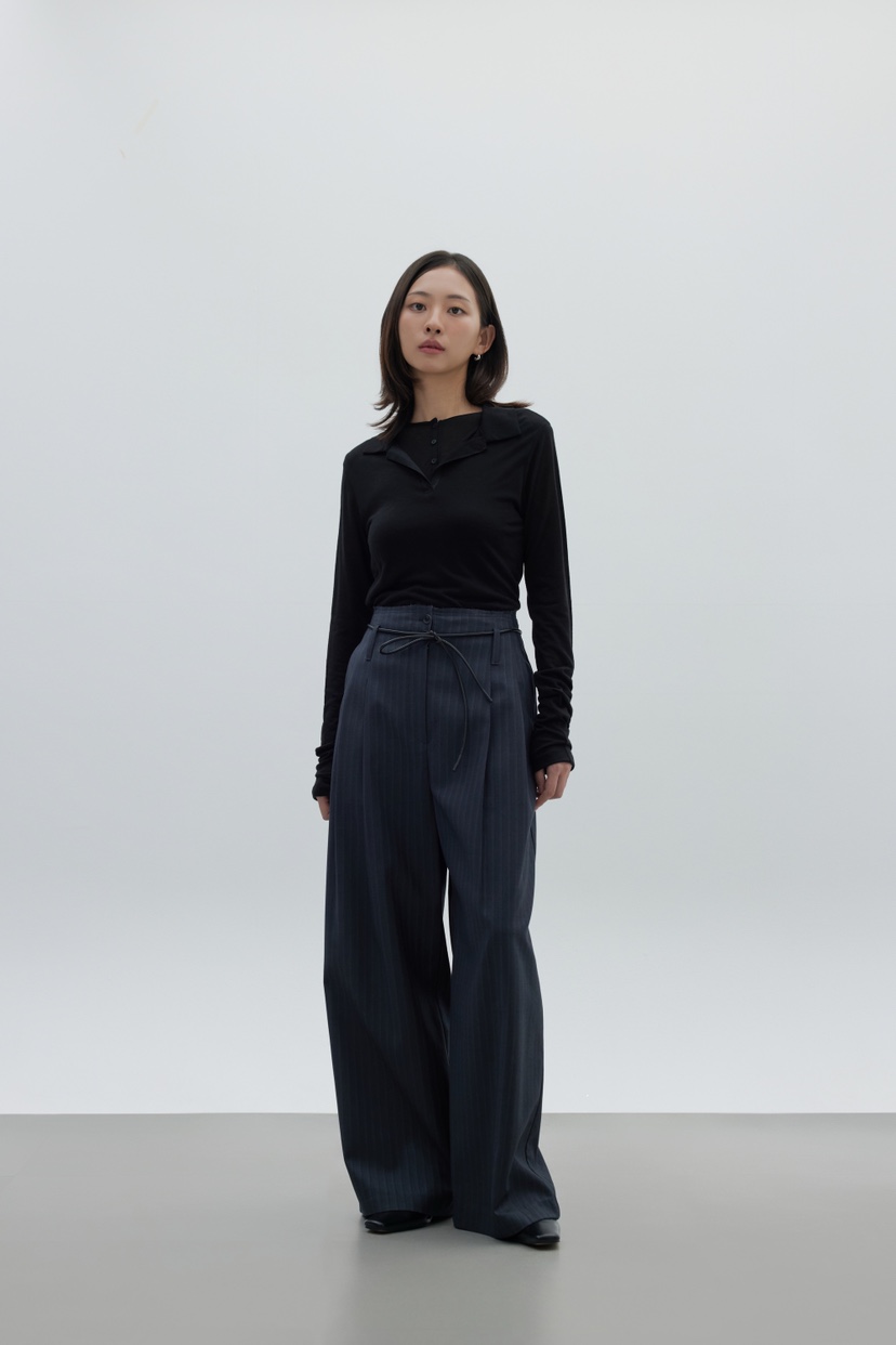 LE-PPL東大門㊣代購女士新款職業熱賣休閑褲含腰繩套裝腰帶LE-PPL休閑褲