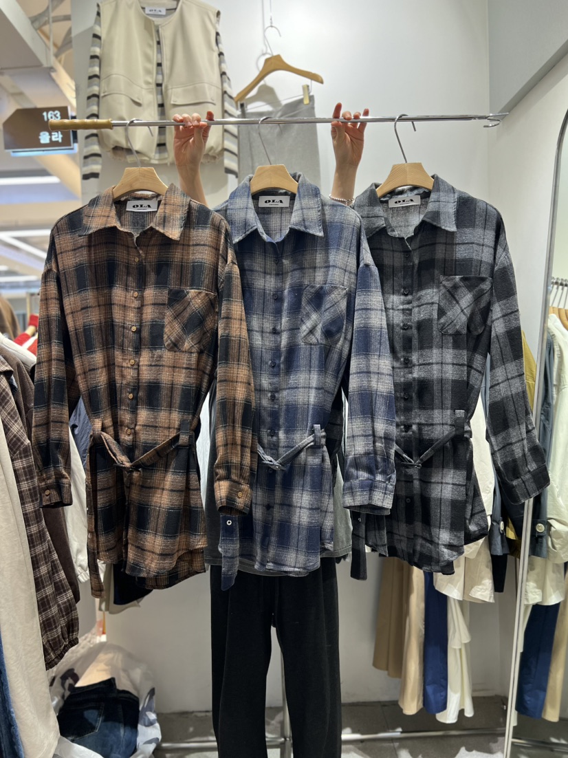 OLA東大門㊣實拍女士新品真品人氣時尚熱賣襯衫蕾絲衫含腰帶mellor/OLA襯衫/蕾絲衫