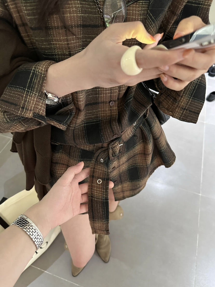 OLA東大門㊣實拍女士新品真品人氣時尚熱賣襯衫蕾絲衫含腰帶mellor/OLA襯衫/蕾絲衫
