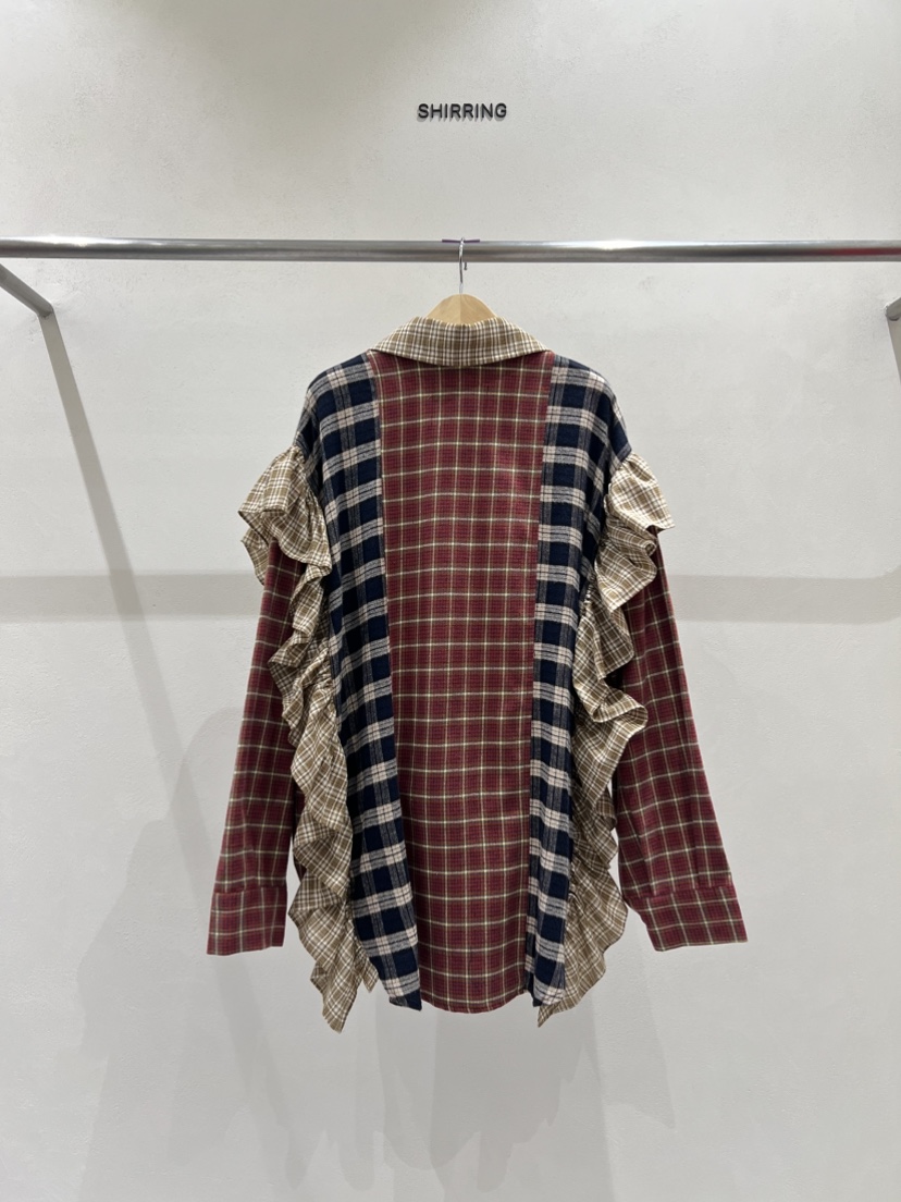 SHIRRING韓國直郵㊣女士新品休閑熱賣人氣25秋冬襯衫蕾絲衫SHIRRING襯衫/蕾絲衫