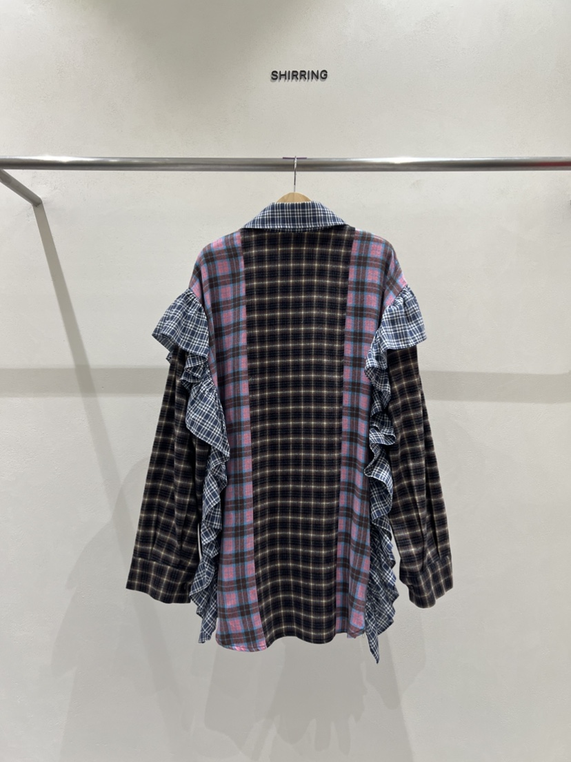 SHIRRING韓國直郵㊣女士新品休閑熱賣人氣25秋冬襯衫蕾絲衫SHIRRING襯衫/蕾絲衫