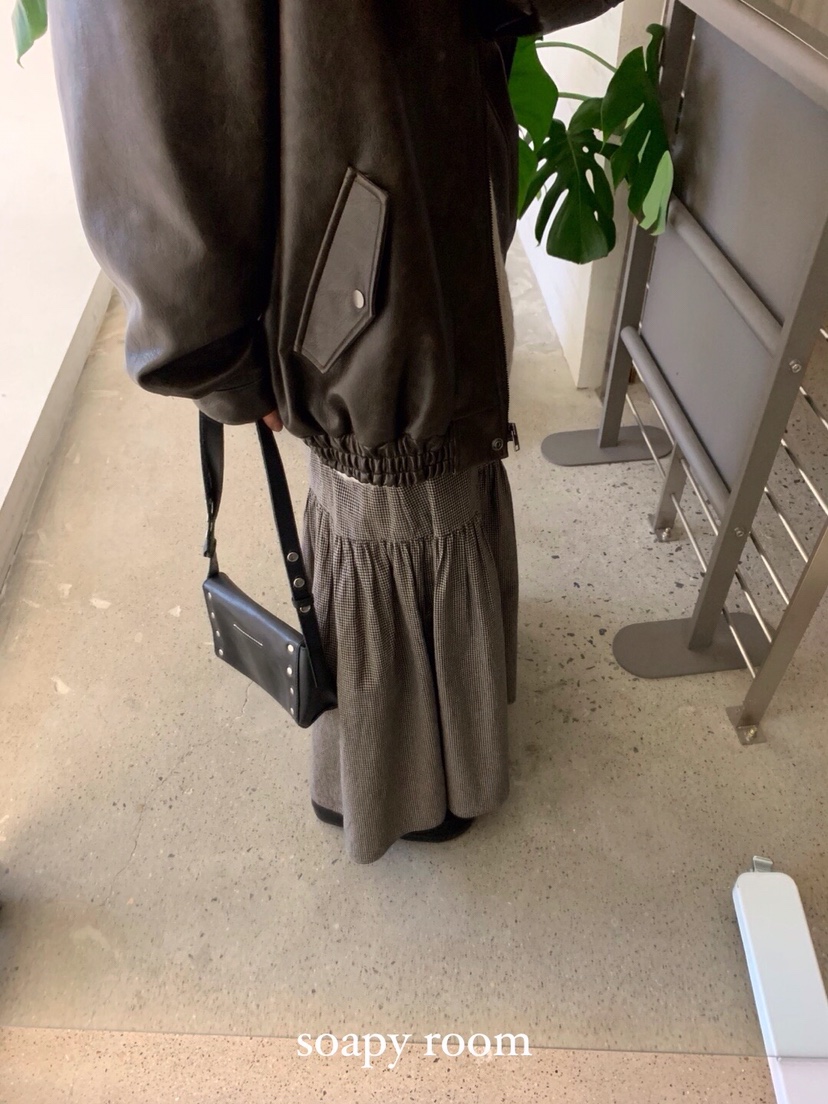 SOAPYROOM韓國直郵㊣女裝新款人氣真品推薦熱賣25秋冬夾克皮革SOAPYROOM夾克