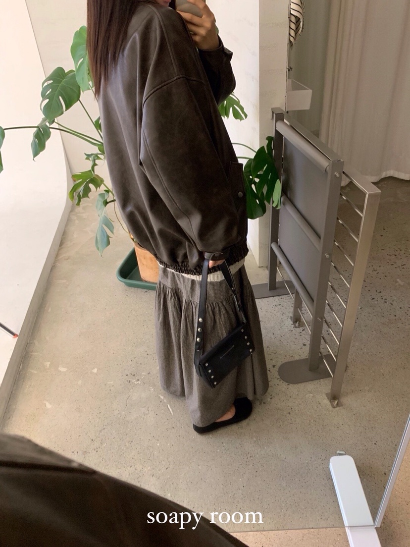 SOAPYROOM韓國直郵㊣女裝新款人氣真品推薦熱賣25秋冬夾克皮革SOAPYROOM夾克