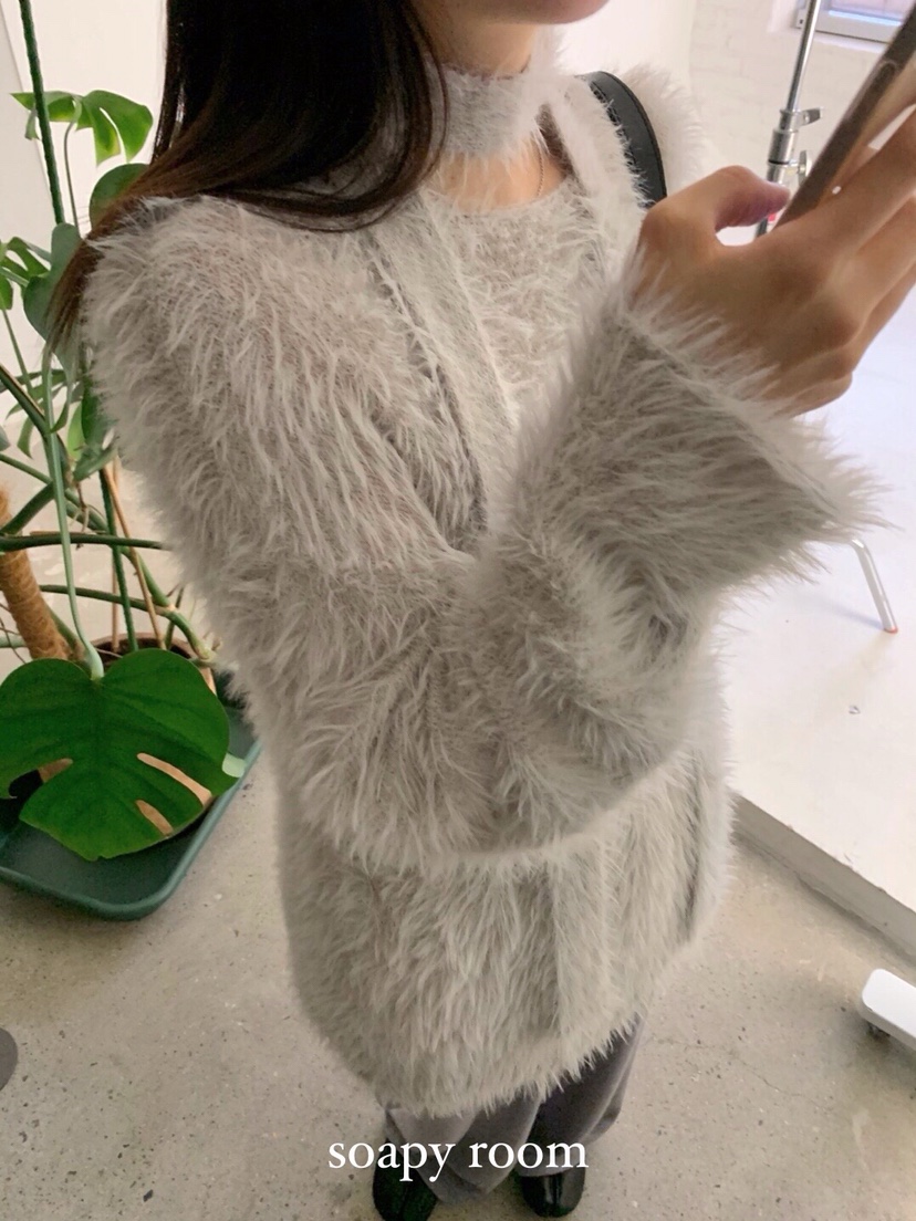 SOAPYROOM東大門㊣實拍女士新款推薦人氣真品休閑毛衣含脖帶SOAPYROOM毛衣