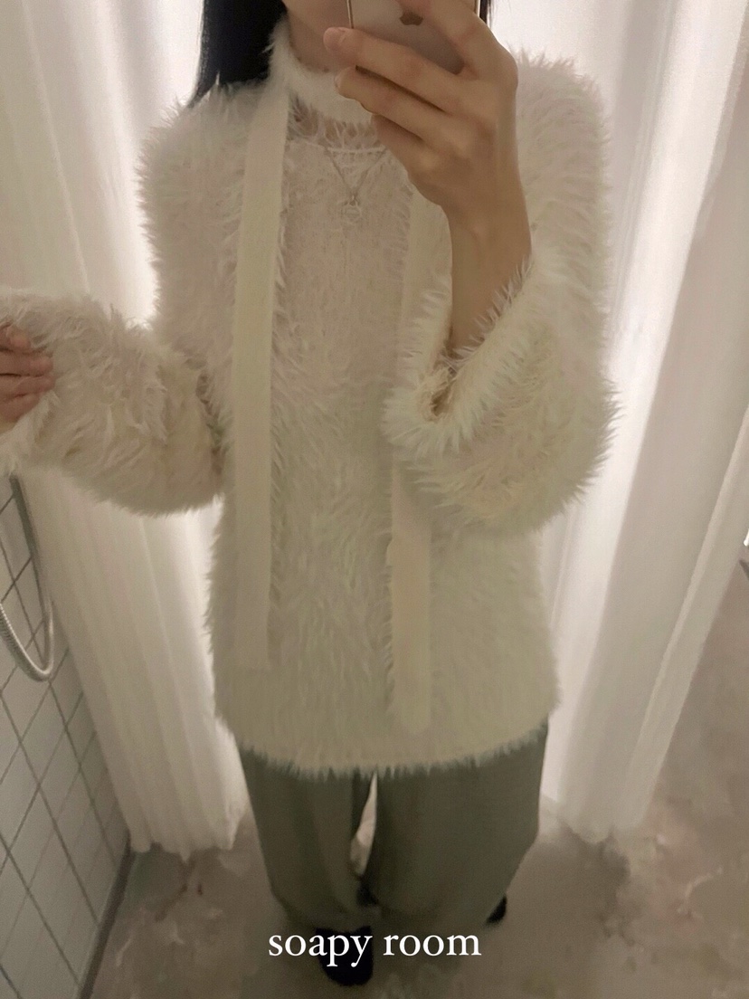 SOAPYROOM東大門㊣實拍女士新款推薦人氣真品休閑毛衣含脖帶SOAPYROOM毛衣