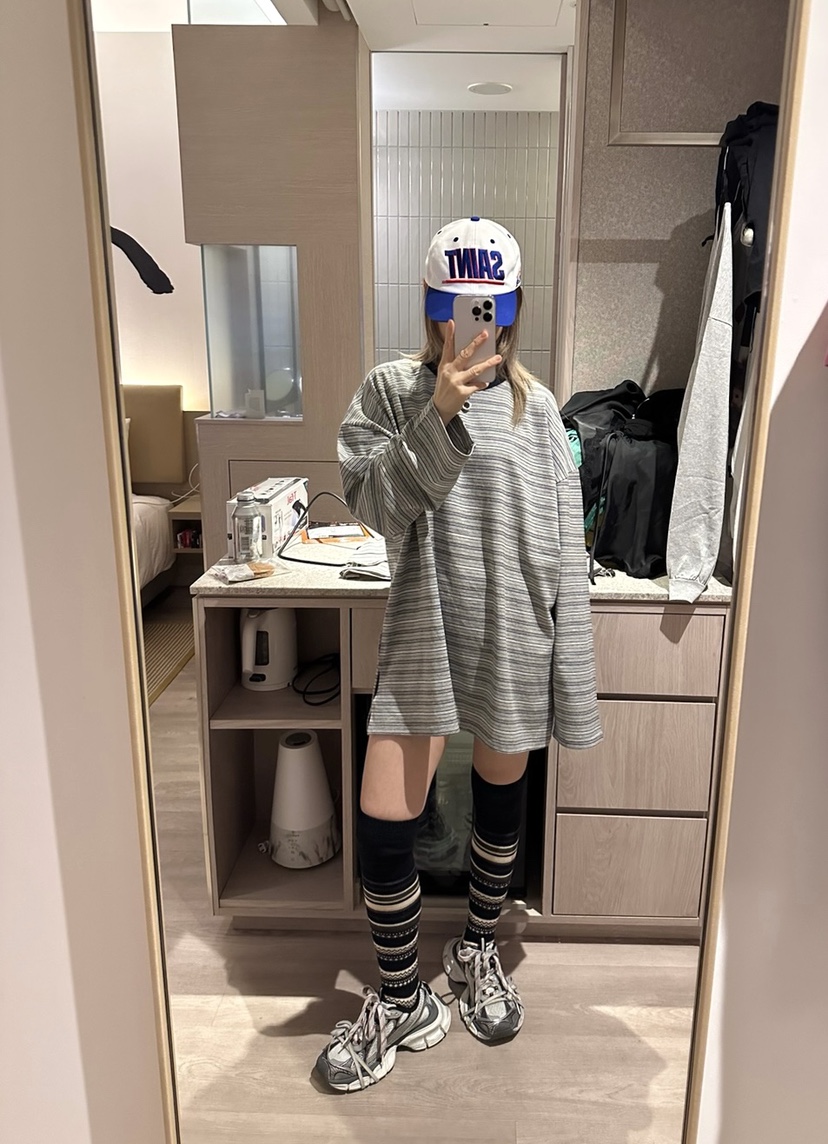 CRACKERS韓國直郵㊣女裝新品職業時尚推薦25秋冬熱賣長袖T恤CRACKERS長袖T恤