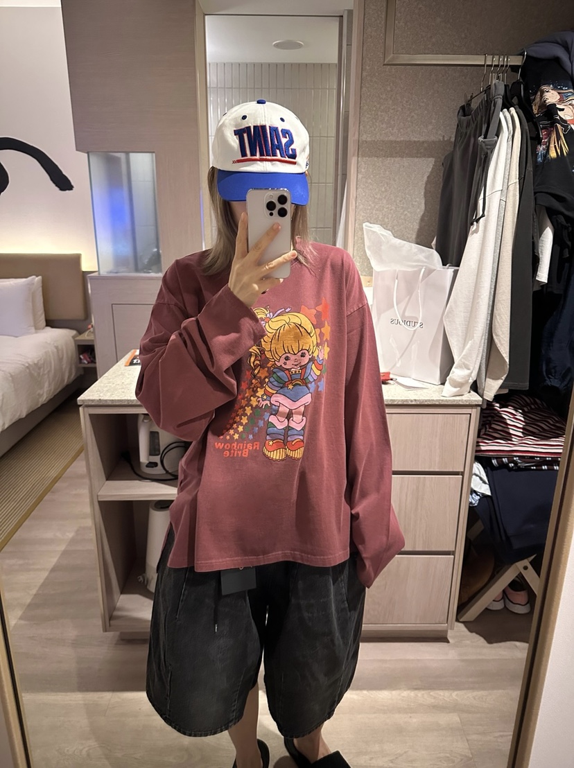 CRACKERS韓國代購㊣女士新品熱賣真品時尚職業長袖T恤蝴蝶結CRACKERS長袖T恤