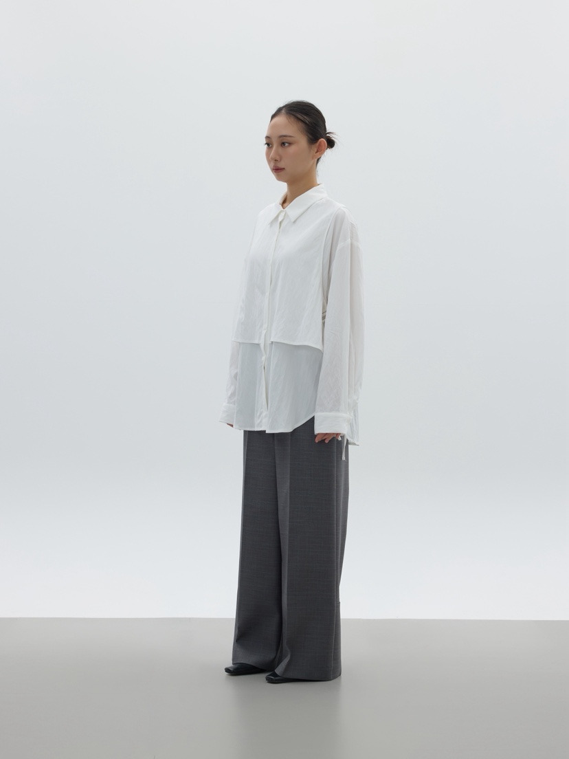LE-PPL韓國代購㊣女士新品25秋冬職業推薦襯衫蕾絲衫雙排扣LE-PPL襯衫/蕾絲衫