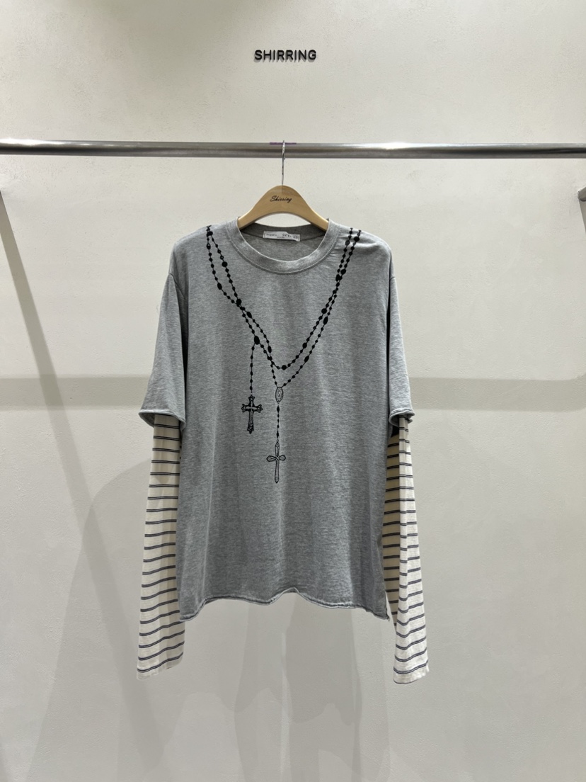 SHIRRING韓國代購㊣女裝新品職業25秋冬熱賣推薦人氣長袖T恤SHIRRING長袖T恤圖色4